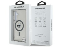 Karl Lagerfeld Button Choupette Head Printed Logo MagSafe Samsung Galaxy S25 case black Karl Lagerfeld Button Choupette Head Printed Logo MagSafe Samsung Galaxy S25 case black
