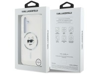 Funda Karl Lagerfeld Button Choupette Head con logo impreso MagSafe para Samsung Galaxy S25 blanca Funda Karl Lagerfeld Button Choupette Head con logo impreso MagSafe para Samsung Galaxy S25 blanca
