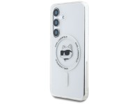 Capa Karl Lagerfeld com botão e logo da cabeça de Choupette impresso, MagSafe, para Samsung Galaxy S Capa Karl Lagerfeld com botão e logo da cabeça de Choupette impresso, MagSafe, para Samsung Galaxy S