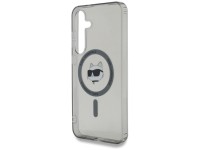Karl Lagerfeld Button Choupette Head Printed Logo MagSafe Samsung Galaxy S25 case black Karl Lagerfeld Button Choupette Head Printed Logo MagSafe Samsung Galaxy S25 case black