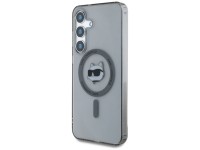 Karl Lagerfeld Button Choupette Head Printed Logo MagSafe Samsung Galaxy S25 case black Karl Lagerfeld Button Choupette Head Printed Logo MagSafe Samsung Galaxy S25 case black