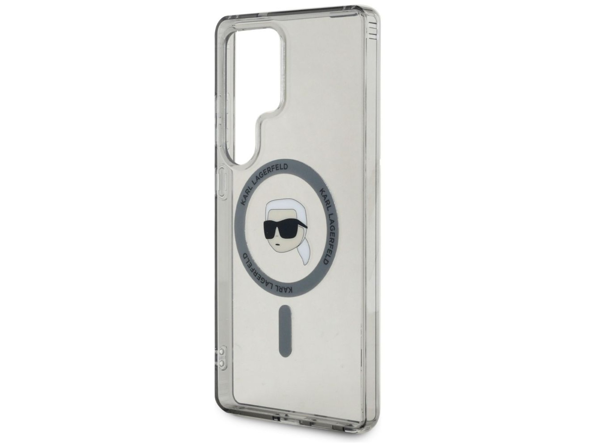 Case Karl Lagerfeld Button Karl Head Printed Logo MagSafe Samsung Galaxy S25 Ultra black