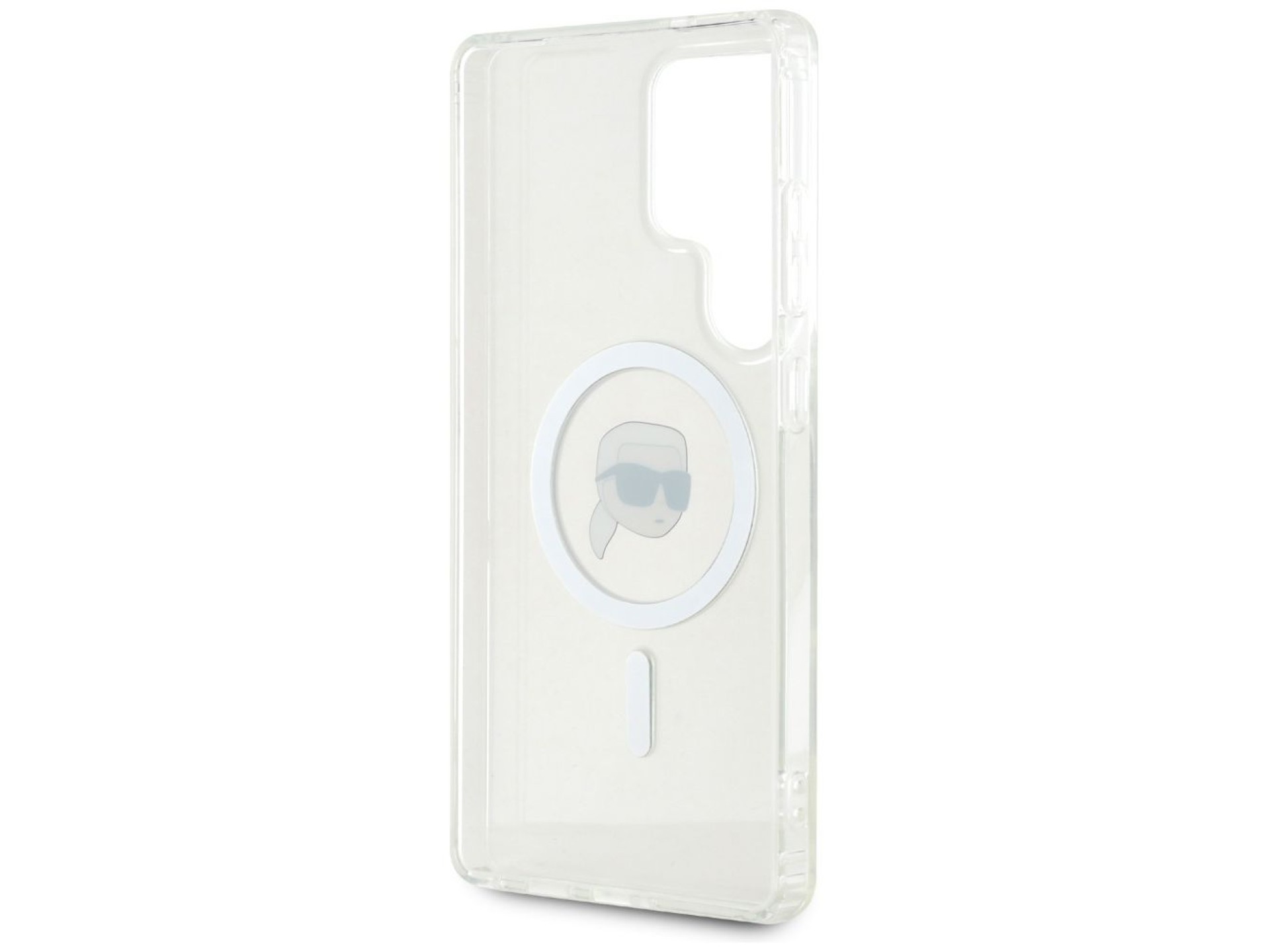 Funda Karl Lagerfeld Button Karl Head con logotipo impreso MagSafe para Samsung Galaxy S25 Ultra bla