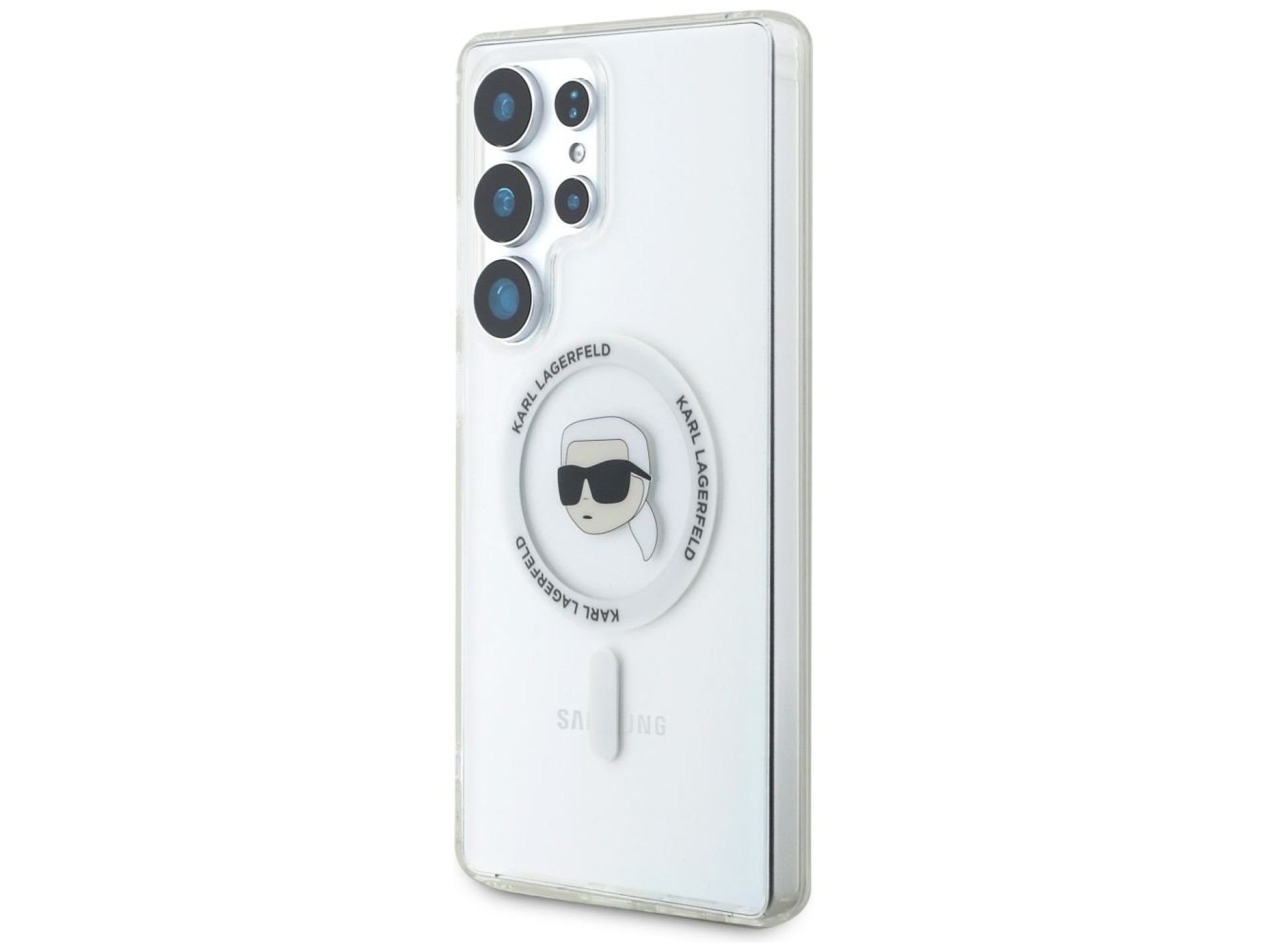 Funda Karl Lagerfeld Button Karl Head con logotipo impreso MagSafe para Samsung Galaxy S25 Ultra bla