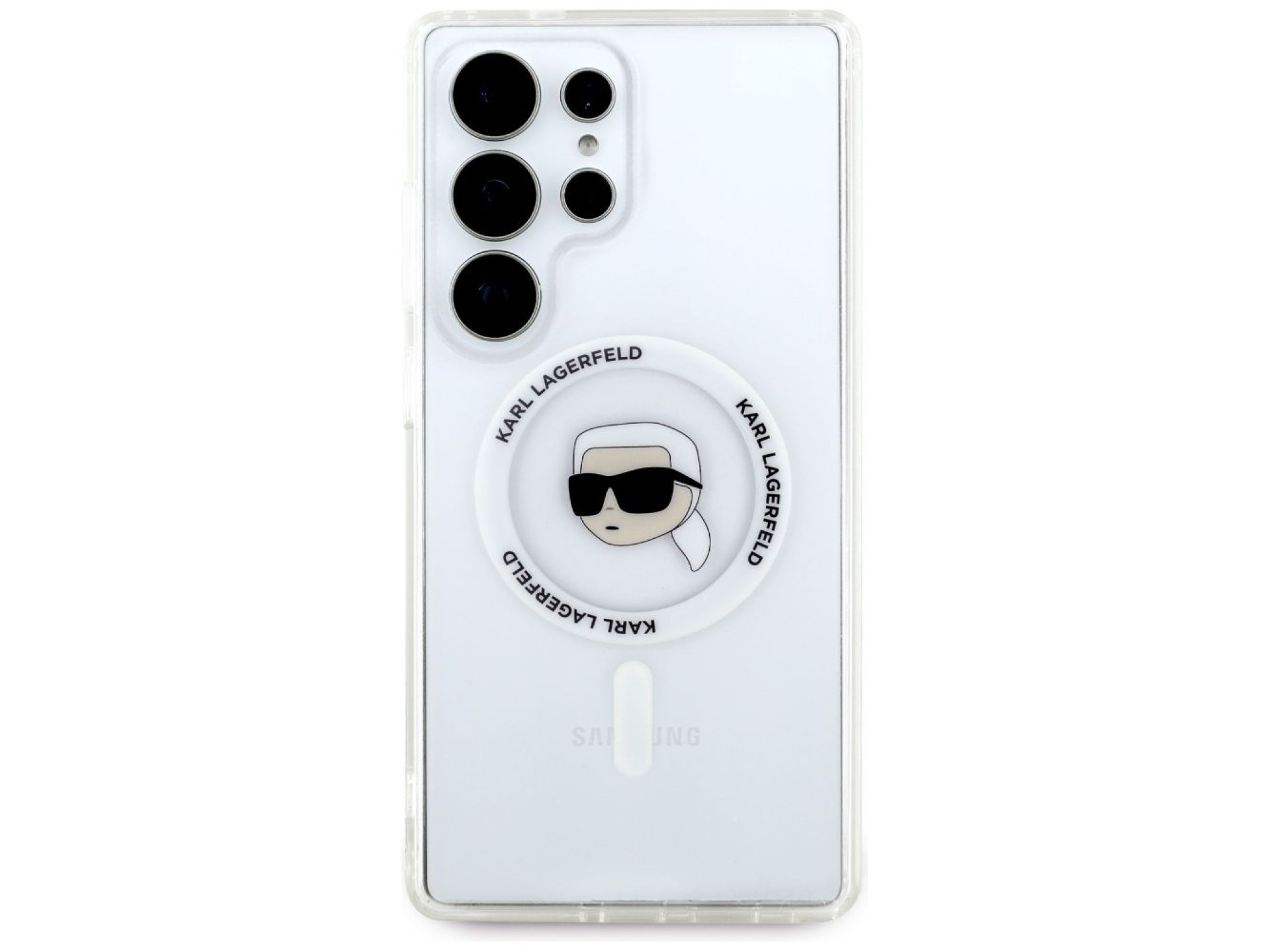 Funda Karl Lagerfeld Button Karl Head con logotipo impreso MagSafe para Samsung Galaxy S25 Ultra bla