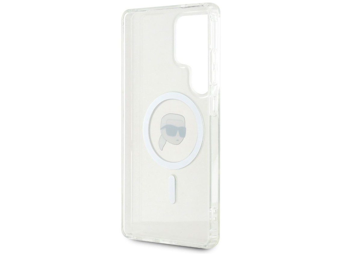 Funda Karl Lagerfeld Button Karl Head con logotipo impreso MagSafe para Samsung Galaxy S25 Ultra bla
