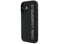 Funda Karl Lagerfeld HC 3D de goma alargada con purpurina para iPhone 16 - Negra Funda Karl Lagerfeld HC 3D de goma alargada con purpurina para iPhone 16 - Negra