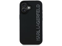 Funda Karl Lagerfeld HC 3D de goma alargada con purpurina para iPhone 16 - Negra Funda Karl Lagerfeld HC 3D de goma alargada con purpurina para iPhone 16 - Negra