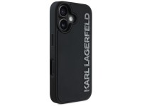Funda Karl Lagerfeld HC 3D de goma alargada con purpurina para iPhone 16 - Negra Funda Karl Lagerfeld HC 3D de goma alargada con purpurina para iPhone 16 - Negra
