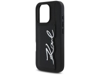 Funda Karl Lagerfeld HC de PU granulado con ranura para tarjetas y metal para iPhone 16 Pro Max - Ne Funda Karl Lagerfeld HC de PU granulado con ranura para tarjetas y metal para iPhone 16 Pro Max - Ne