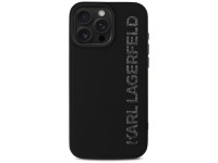 Karl Lagerfeld HC 3D Rubber Elongated Glitter iPhone 16 Pro Case - Black