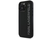 Karl Lagerfeld HC 3D Rubber Elongated Glitter iPhone 16 Pro Case - Black