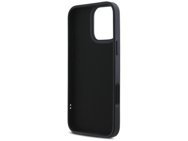 Capa para iPhone 16 Pro Karl Lagerfeld HC 3D emborrachada alongada com glitter - Preta