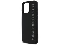 Karl Lagerfeld HC 3D Rubber Elongated Glitter iPhone 16 Pro Case - Black