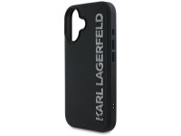 Funda Karl Lagerfeld HC 3D de goma alargada con purpurina para iPhone 16 - Negra Funda Karl Lagerfeld HC 3D de goma alargada con purpurina para iPhone 16 - Negra