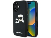 Karl Lagerfeld HC 3D Rubber Double Heads iPhone 16 Case - Black Karl Lagerfeld HC 3D Rubber Double Heads iPhone 16 Case - Black