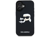 Karl Lagerfeld HC 3D Rubber Double Heads iPhone 16 Case - Black Karl Lagerfeld HC 3D Rubber Double Heads iPhone 16 Case - Black
