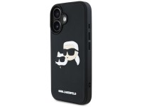 Karl Lagerfeld HC 3D Rubber Double Heads iPhone 16 Case - Black Karl Lagerfeld HC 3D Rubber Double Heads iPhone 16 Case - Black