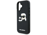 Karl Lagerfeld HC 3D Rubber Double Heads iPhone 16 Case - Black Karl Lagerfeld HC 3D Rubber Double Heads iPhone 16 Case - Black