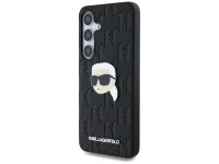 Karl Lagerfeld Leather Monogram Pin Logo Karl Head Samsung Galaxy S25 Case Black Karl Lagerfeld Leather Monogram Pin Logo Karl Head Samsung Galaxy S25 Case Black