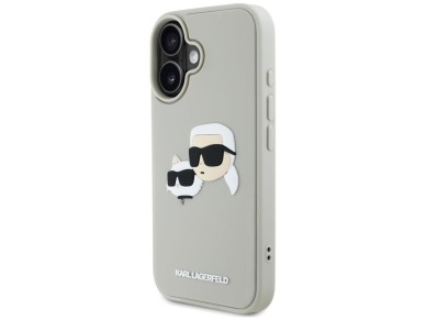 Karl Lagerfeld HC 3D Rubber Double Heads iPhone 16 Case - Beige Karl Lagerfeld HC 3D Rubber Double Heads iPhone 16 Case - Beige