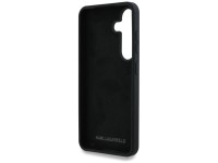 Capa para Samsung Galaxy S25 em silicone com o logotipo da assinatura de Karl Lagerfeld em metal, pr Capa para Samsung Galaxy S25 em silicone com o logotipo da assinatura de Karl Lagerfeld em metal, pr