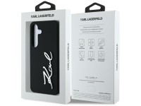 Capa para Samsung Galaxy S25 em silicone com o logotipo da assinatura de Karl Lagerfeld em metal, pr Capa para Samsung Galaxy S25 em silicone com o logotipo da assinatura de Karl Lagerfeld em metal, pr