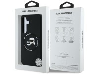 Karl Lagerfeld Silicone Double Heads And Circle MagSafe Samsung Galaxy S25 case black Karl Lagerfeld Silicone Double Heads And Circle MagSafe Samsung Galaxy S25 case black