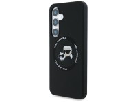 Capa para Samsung Galaxy S25 Plus preta com MagSafe, estampa Karl Lagerfeld de silicone com duas cab Capa para Samsung Galaxy S25 Plus preta com MagSafe, estampa Karl Lagerfeld de silicone com duas cab