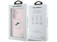 Karl Lagerfeld Silicone Double Heads And Circle MagSafe Samsung Galaxy S25 Case Pink Karl Lagerfeld Silicone Double Heads And Circle MagSafe Samsung Galaxy S25 Case Pink