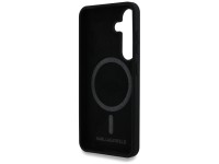 Capa para Samsung Galaxy S25 Plus preta com MagSafe, estampa Karl Lagerfeld de silicone com duas cab Capa para Samsung Galaxy S25 Plus preta com MagSafe, estampa Karl Lagerfeld de silicone com duas cab