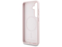 Capa para Samsung Galaxy S25 Plus rosa com estampa de Karl Lagerfeld em silicone, com duas cabeças e Capa para Samsung Galaxy S25 Plus rosa com estampa de Karl Lagerfeld em silicone, com duas cabeças e