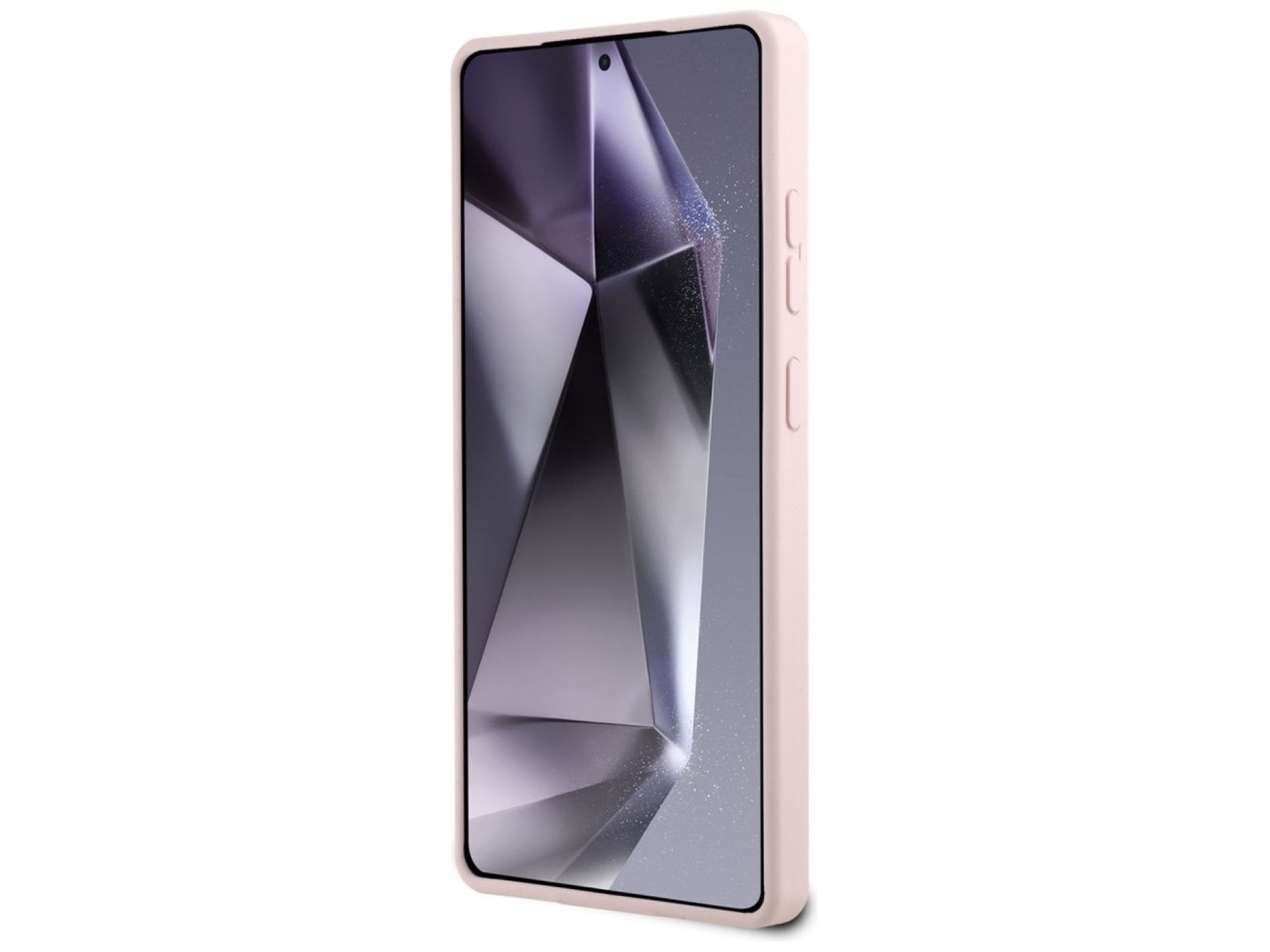 Capa para Samsung Galaxy S25 Ultra rosa com estampa de Karl Lagerfeld em silicone, com duas cabeças