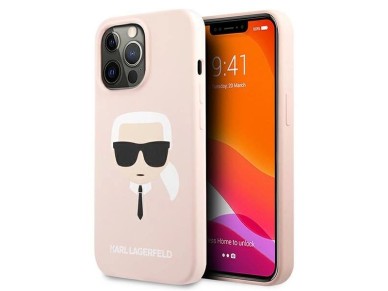 Karl Lagerfeld Silicone Karl`s Head Case for iPhone 13 Pro / 13 6.1" - Light Pink Karl Lagerfeld Silicone Karl`s Head Case for iPhone 13 Pro / 13 6.1" - Light Pink