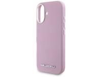 Capa para iPhone 16 Karl Lagerfeld Saffiano com Logo Metálico Alongado e Envolvente - Rosa Capa para iPhone 16 Karl Lagerfeld Saffiano com Logo Metálico Alongado e Envolvente - Rosa