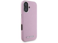 Capa para iPhone 16 Karl Lagerfeld Saffiano com Logo Metálico Alongado e Envolvente - Rosa Capa para iPhone 16 Karl Lagerfeld Saffiano com Logo Metálico Alongado e Envolvente - Rosa