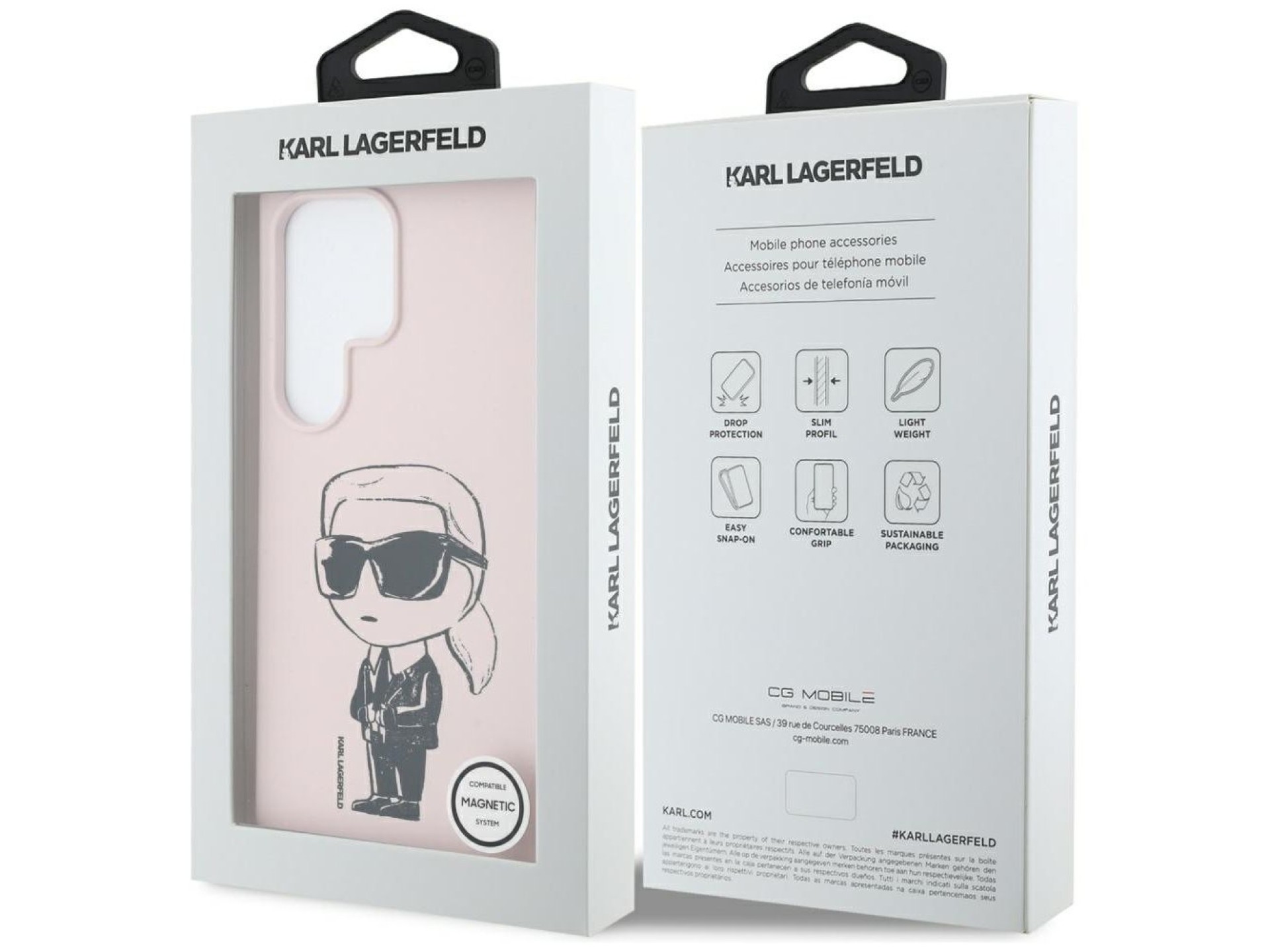 Karl Lagerfeld Silicone Graffiti Ikonik Printed Logo MagSafe Case for Samsung Galaxy S25 Ultra - Pin
