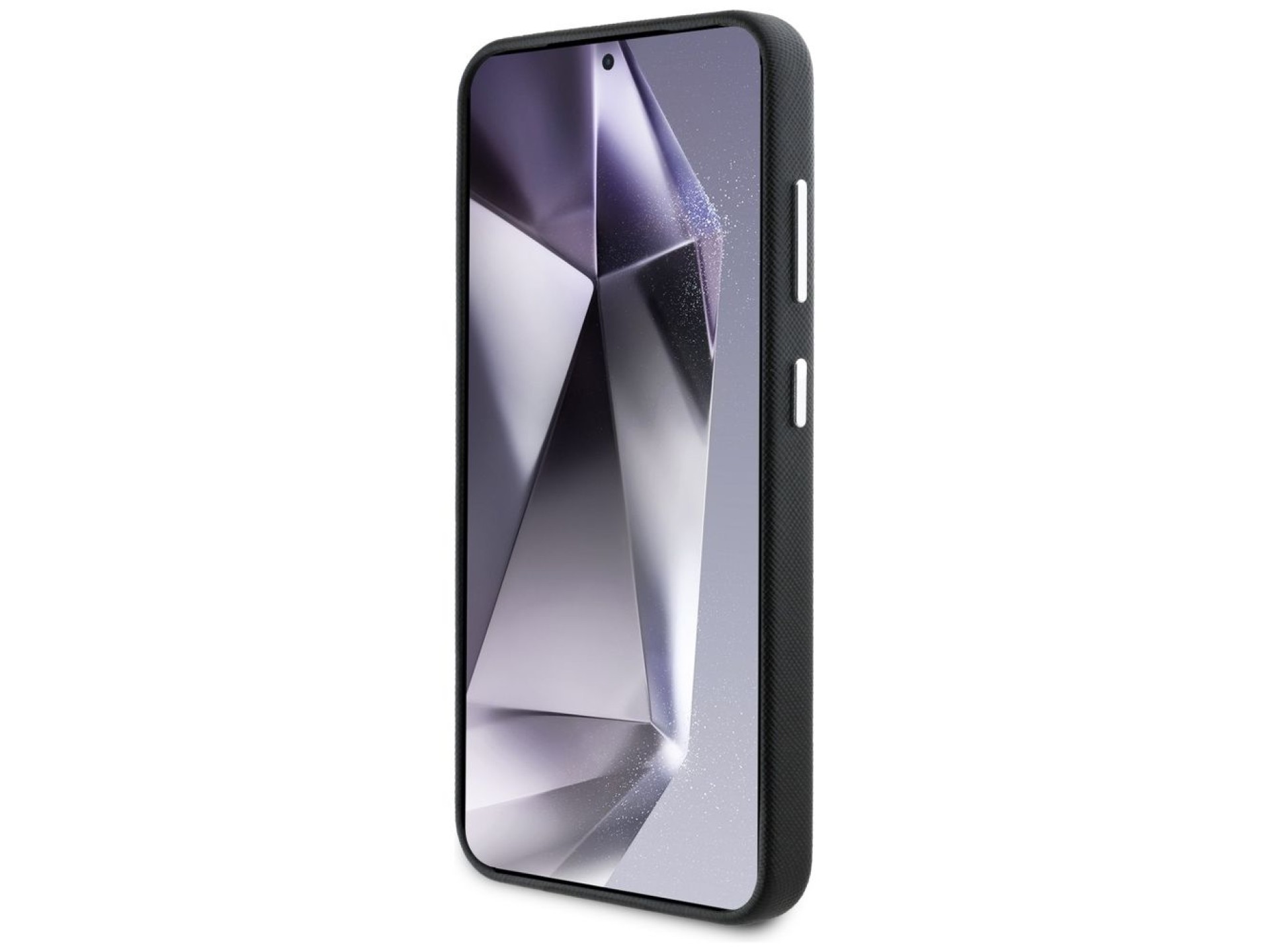 Capa MagSafe Karl Lagerfeld Saffiano com Logo Metálico Alongado para Samsung Galaxy S25+ - Preta