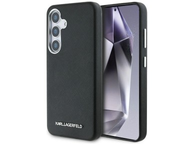 Funda Karl Lagerfeld Saffiano con logotipo metálico alargado y envoltura completa para Samsung Galax Funda Karl Lagerfeld Saffiano con logotipo metálico alargado y envoltura completa para Samsung Galax