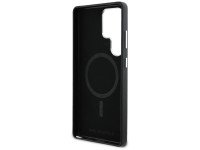 Capa MagSafe Karl Lagerfeld Saffiano com Logo Met�lico Alongado para Samsung Galaxy S25 Ultra - Pret