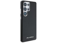Capa MagSafe Karl Lagerfeld Saffiano com Logo Met�lico Alongado para Samsung Galaxy S25 Ultra - Pret