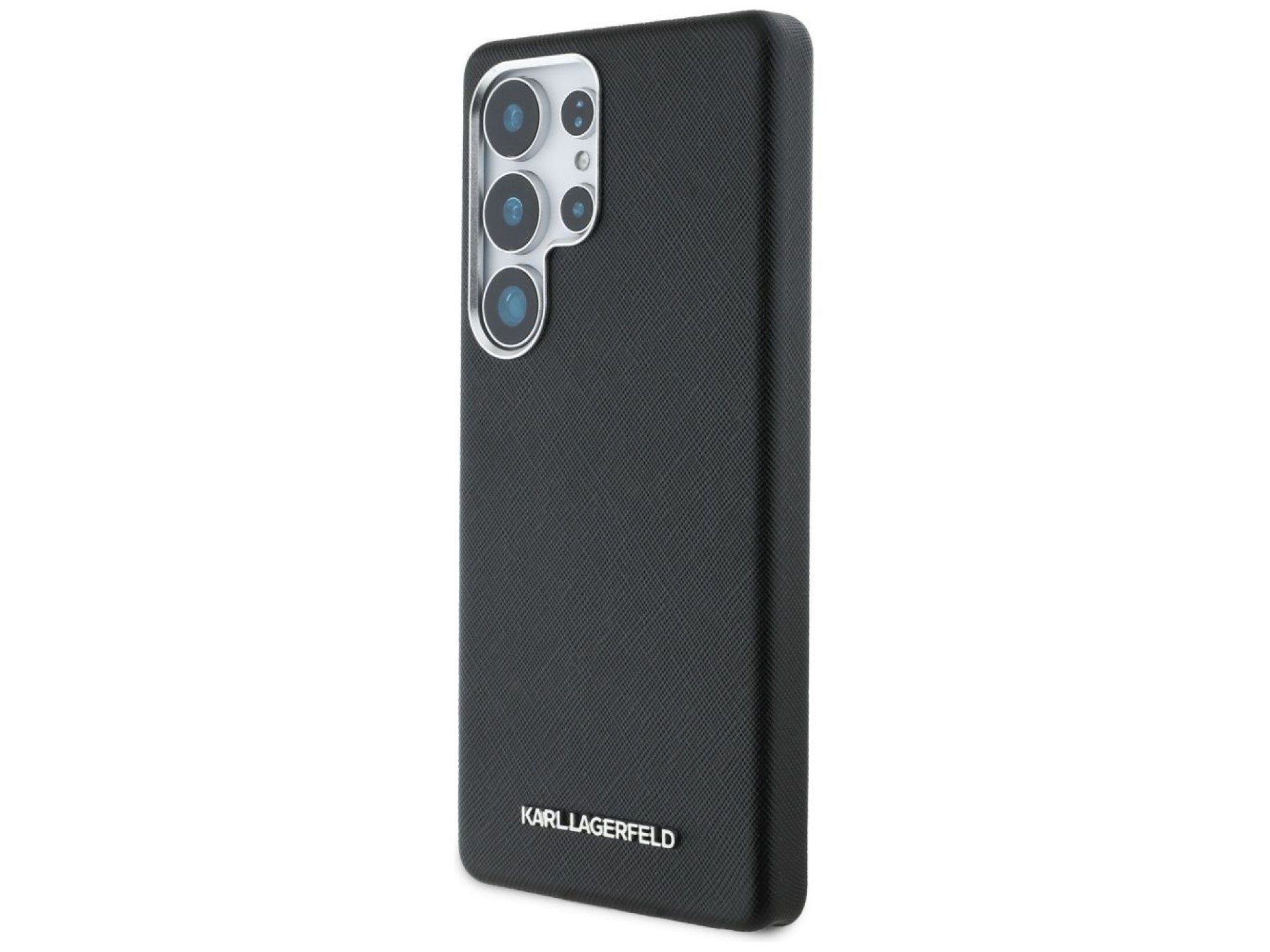 Capa MagSafe Karl Lagerfeld Saffiano com Logo Metálico Alongado para Samsung Galaxy S25 Ultra - Pret