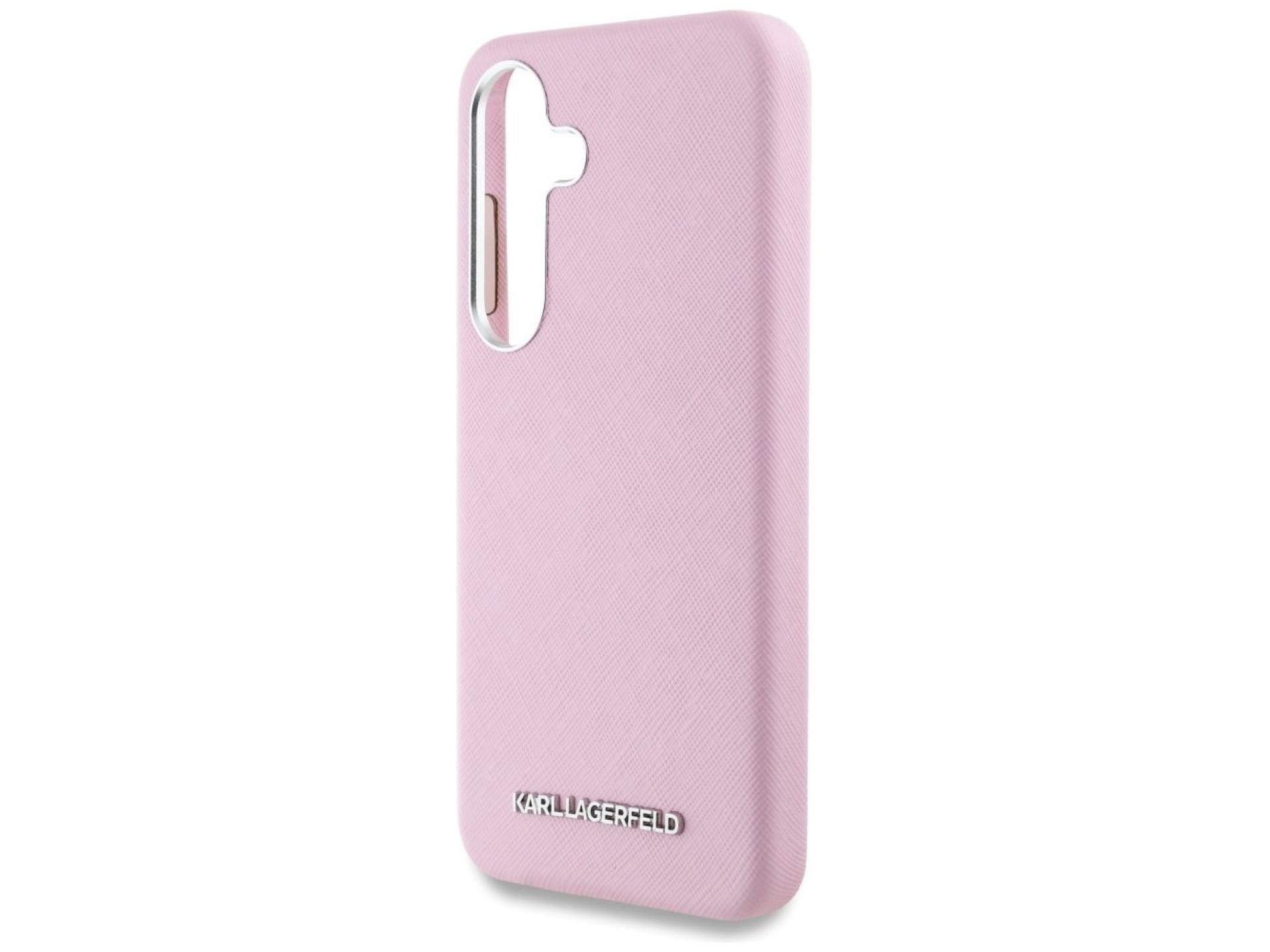 Funda Karl Lagerfeld Saffiano con logotipo metálico alargado y envoltura completa para Samsung Galax