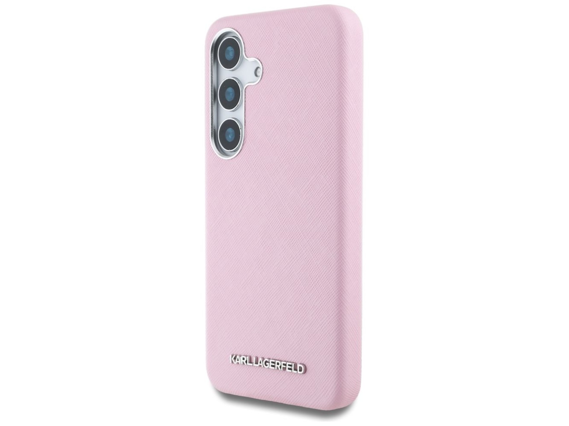 Funda Karl Lagerfeld Saffiano con logotipo metálico alargado y envoltura completa para Samsung Galax