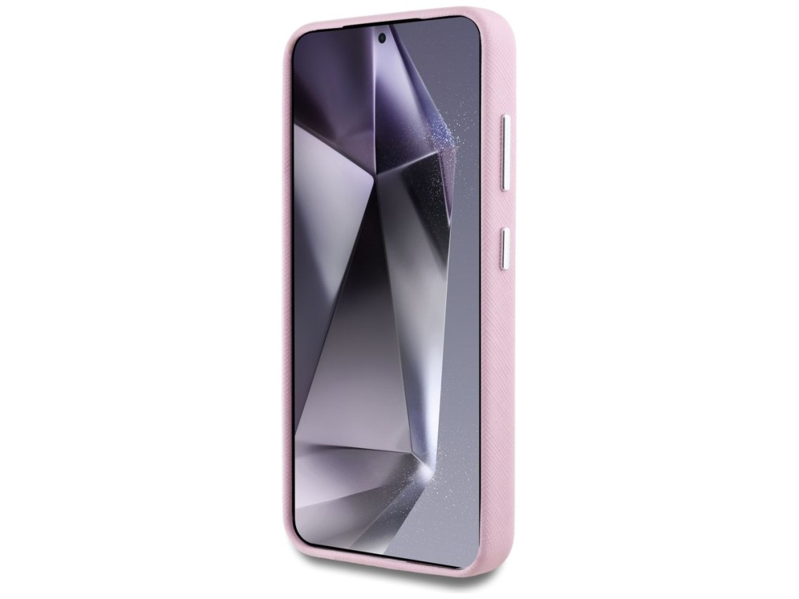 Funda Karl Lagerfeld Saffiano con logotipo metálico alargado y envoltura completa para Samsung Galax