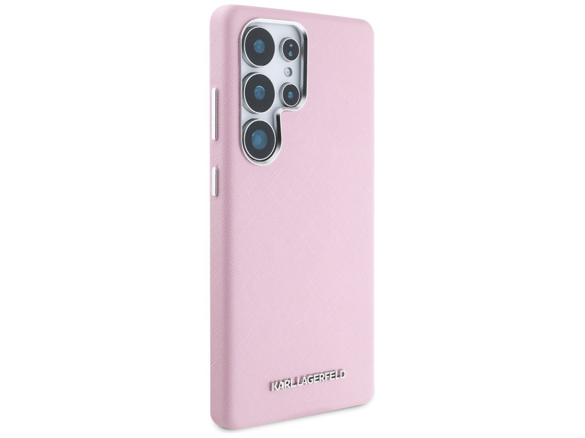 Funda Karl Lagerfeld Saffiano con logotipo metálico alargado y envoltura completa para Samsung Galax