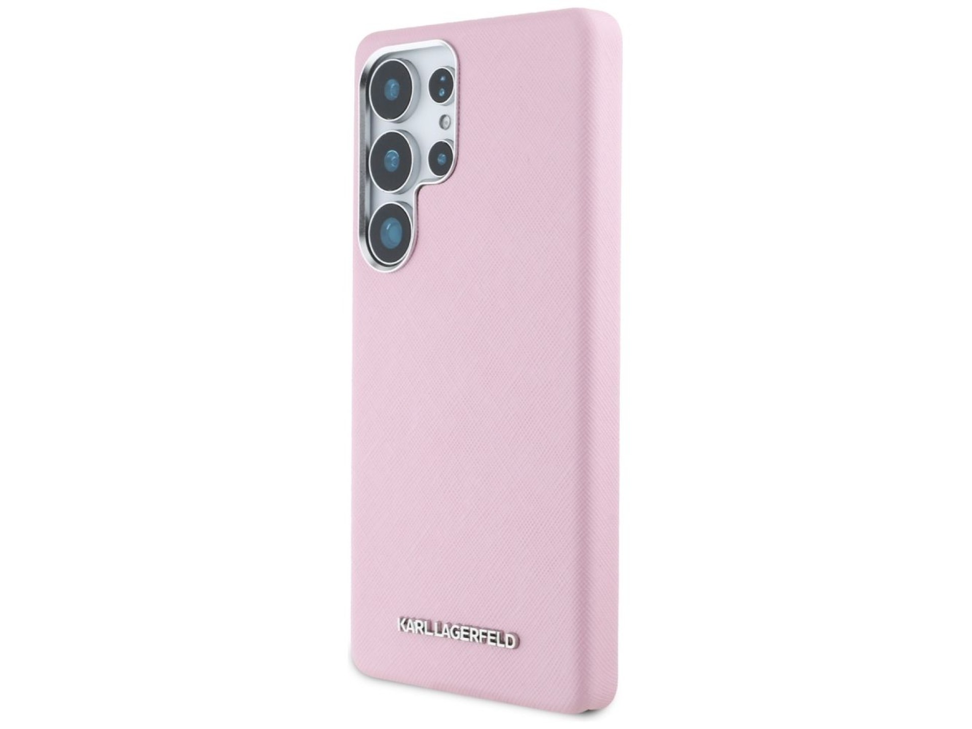 Funda Karl Lagerfeld Saffiano con logotipo metálico alargado y envoltura completa para Samsung Galax
