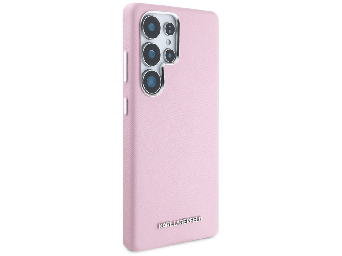 Funda Karl Lagerfeld Saffiano con logotipo met�lico alargado y envoltura completa para Samsung Galax