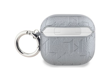 Karl Lagerfeld Monogram Karl & Choupette Head case for AirPods 4 - silver Karl Lagerfeld Monogram Karl & Choupette Head case for AirPods 4 - silver