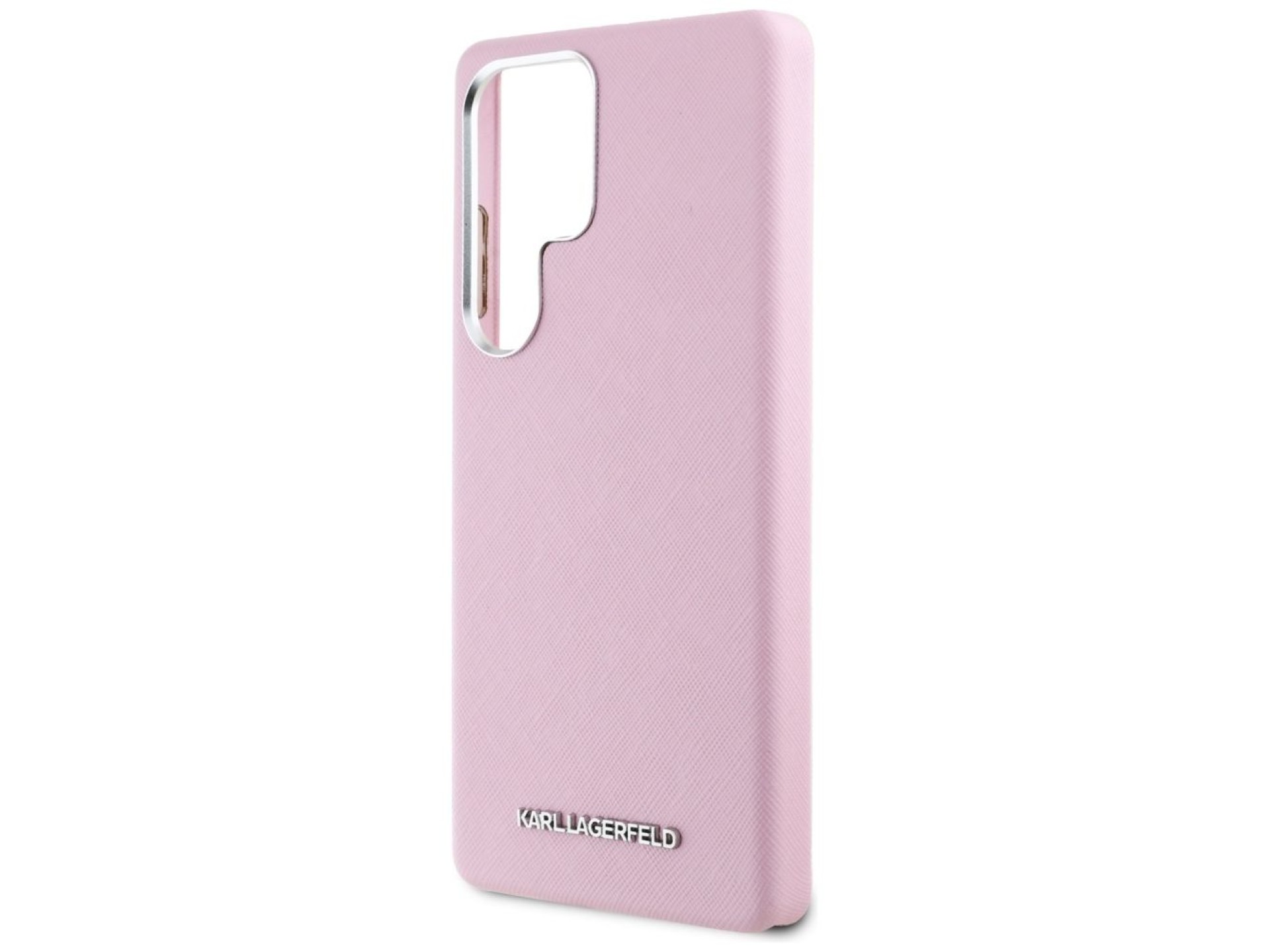 Funda Karl Lagerfeld Saffiano con logotipo metálico alargado y envoltura completa para Samsung Galax
